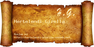 Hertelendi Gizella névjegykártya