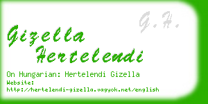 gizella hertelendi business card